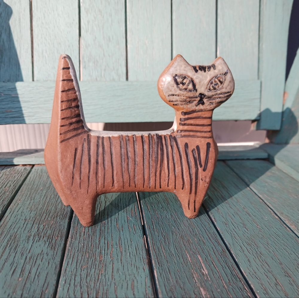 MCM Mid Century Lisa Larson Gustavsberg Ceramic Sassy Standing Cat Figurine